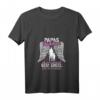 Damen Papas Mädchen Engel Partnerlook Tochter Papa Vatertag T-Shirt mit V-Ausschnitt – Persönliches Geschenk für Vater, Tochter, Familie