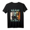 Kinder Bääm! Ich bin 3 Jahre Junge - Bagger T-Shirt zum Geburtstag, für Jungen und Bauarbeiter-Fans, perfekte Geschenkidee zum 3. Geburtstag