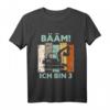 Kinder Bääm! Ich bin 3 Jahre Junge - Bagger T-Shirt zum Geburtstag, für Jungen und Bauarbeiter-Fans, perfekte Geschenkidee zum 3. Geburtstag