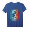 Kinder Bääm! Ich bin 7 Geburtstag T-Shirt für Jungen und Mädchen – Lustiges Geburtstags T-Shirt mit Roller-Motiv für 7-Jährige