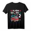 Kinder 2 Geburtstag T-Shirt mit Feuerwehrauto – Geschenk für Jungen & Mädchen, Geburtstagsoutfit & Party-Hingucker