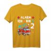 Kinder 2 Geburtstag T-Shirt mit Feuerwehrauto – Geschenk für Jungen & Mädchen, Geburtstagsoutfit & Party-Hingucker