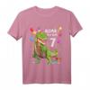 Kinder Geburtstagsshirt 7 Jahre Junge Dinosaurier Dino - Ich bin 7 T-Shirt für den besonderen Tag