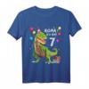 Kinder Geburtstagsshirt 7 Jahre Junge Dinosaurier Dino - Ich bin 7 T-Shirt für den besonderen Tag
