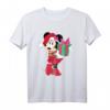 HapDog Minnie Mouse Holiday Present Grafik T-Shirt – Offizielles Disney Merchandise für Damen, Herren, Jungen & Mädchen