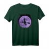 Hexen Shirt mit Besen und lila Mond - Perfekt für Halloween, Karneval, Walpurgisnacht & Magie-Fans