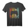 Herren 21. Geburtstag Gamer T-Shirt Level 21 - Cooles Geschenk für Videospiel-Fans und Geburtstagsfeier