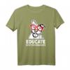 Funny Pitbull Shirt mit Slogan 'Erziehen nicht Diskriminierung' – Klassisch geschnitten, ideal als Geschenk für Pitbull-Liebhaber