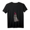 Damen T-Shirt mit Britischer Kurzhaar-Katze und Herzen - Niedliches Katzenmotiv für Katzenliebhaber, Büro, Freizeit & Partys