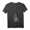 Damen T-Shirt mit Britischer Kurzhaar-Katze und Herzen - Niedliches Katzenmotiv für Katzenliebhaber, Büro, Freizeit & Partys