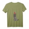 Damen T-Shirt mit Britischer Kurzhaar-Katze und Herzen - Niedliches Katzenmotiv für Katzenliebhaber, Büro, Freizeit & Partys