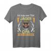 Herren Zwei Titel Opa und Jäger T-Shirt – Witziges Jagd Outfit für Opas zum Geburtstag & Vatertag