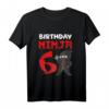 Kinder Ninja T-Shirt zum 6. Geburtstag - Geschenkidee für kleine Ninja, Karate- und Kampfsportliebhaber