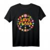 Peace Love 60s 70s Hippie Krawatte T-Shirt - Buntes Tie Dye Peace Zeichen für Kostüm, Party & Halloween