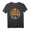 Peace Love 60s 70s Hippie Krawatte T-Shirt - Buntes Tie Dye Peace Zeichen für Kostüm, Party & Halloween