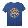 Peace Love 60s 70s Hippie Krawatte T-Shirt - Buntes Tie Dye Peace Zeichen für Kostüm, Party & Halloween