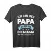 Papa Ich bin wie Mama nur Schließfach Familien T-Shirt – Lustiges Vatertagsgeschenk für Papa mit Humor