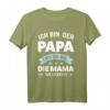 Papa Ich bin wie Mama nur Schließfach Familien T-Shirt – Lustiges Vatertagsgeschenk für Papa mit Humor