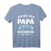 Papa Ich bin wie Mama nur Schließfach Familien T-Shirt – Lustiges Vatertagsgeschenk für Papa mit Humor