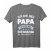 Papa Ich bin wie Mama nur Schließfach Familien T-Shirt – Lustiges Vatertagsgeschenk für Papa mit Humor