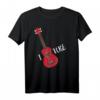 Ukulele I Love Uke I Heart Ukulele Herzform T-Shirt – Perfektes Geschenk für Ukulele Liebhaber und Musiker