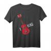Ukulele I Love Uke I Heart Ukulele Herzform T-Shirt – Perfektes Geschenk für Ukulele Liebhaber und Musiker