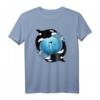 Süßes Orca Killerwal Orca Zwillinge T-Shirt – Polynesisches Wellendesign für Herren, Damen & Kinder, Tier- und Meeresliebhaber