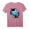 Süßes Orca Killerwal Orca Zwillinge T-Shirt – Polynesisches Wellendesign für Herren, Damen & Kinder, Tier- und Meeresliebhaber