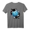 Süßes Orca Killerwal Orca Zwillinge T-Shirt – Polynesisches Wellendesign für Herren, Damen & Kinder, Tier- und Meeresliebhaber