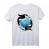 Süßes Orca Killerwal Orca Zwillinge T-Shirt – Polynesisches Wellendesign für Herren, Damen & Kinder, Tier- und Meeresliebhaber