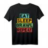Eat Sleep Brawl Repeat Gamer & Zocker T-Shirt – Perfektes Geschenk für Videospiel-Fans, LAN-Party & Geburtstage
