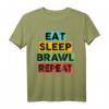 Eat Sleep Brawl Repeat Gamer & Zocker T-Shirt – Perfektes Geschenk für Videospiel-Fans, LAN-Party & Geburtstage
