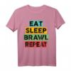 Eat Sleep Brawl Repeat Gamer & Zocker T-Shirt – Perfektes Geschenk für Videospiel-Fans, LAN-Party & Geburtstage