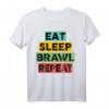 Eat Sleep Brawl Repeat Gamer & Zocker T-Shirt – Perfektes Geschenk für Videospiel-Fans, LAN-Party & Geburtstage