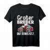 Kinder Großer Bruder Im Einsatz Feuerwehr T-Shirt - Lustiges Geschenk zur Babyankündigung für den großen Bruder