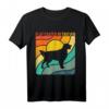 Retro Flat Coated Retriever T-Shirt - Vintage Sonnenuntergang Design, Perfektes Geschenk für Hundeliebhaber und Retriever-Besitzer