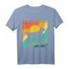 Retro Flat Coated Retriever T-Shirt - Vintage Sonnenuntergang Design, Perfektes Geschenk für Hundeliebhaber und Retriever-Besitzer