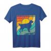 Retro Flat Coated Retriever T-Shirt - Vintage Sonnenuntergang Design, Perfektes Geschenk für Hundeliebhaber und Retriever-Besitzer