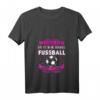 Damen Ich schreie nicht, das ist meine normale Fußball Mama Stimme T-Shirt mit V-Ausschnitt - Perfektes Geschenk für stolze Fußballmütter zu Weihnachten & Geburtstag