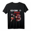 Kinder 3. Geburtstag Junge Fußball T-Shirt – Perfektes Geschenk für kleine Fußballer, Geburtstagsoutfit mit Zahl 3 & Fußballmotiv