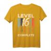 Gamer T-Shirt zum 16. Geburtstag – Level 16 Complete! Lustiges Retro Gaming Outfit für Jungen und Mädchen zum Geburtstag