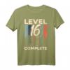 Gamer T-Shirt zum 16. Geburtstag – Level 16 Complete! Lustiges Retro Gaming Outfit für Jungen und Mädchen zum Geburtstag