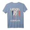 Gamer T-Shirt zum 16. Geburtstag – Level 16 Complete! Lustiges Retro Gaming Outfit für Jungen und Mädchen zum Geburtstag