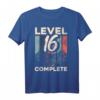 Gamer T-Shirt zum 16. Geburtstag – Level 16 Complete! Lustiges Retro Gaming Outfit für Jungen und Mädchen zum Geburtstag