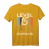 15. Geburtstag Geschenk für Jungen & Mädchen - Level 15 Gamer T-Shirt im Retro Vintage Look für Zocker, Teenager & Party Spaß