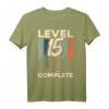 15. Geburtstag Geschenk für Jungen & Mädchen - Level 15 Gamer T-Shirt im Retro Vintage Look für Zocker, Teenager & Party Spaß