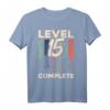 15. Geburtstag Geschenk für Jungen & Mädchen - Level 15 Gamer T-Shirt im Retro Vintage Look für Zocker, Teenager & Party Spaß
