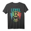 Gamer T-Shirt zum 12. Geburtstag – Level 12 unlocked! Lustiges Retro Gaming Outfit für Jungen und Mädchen, perfekte Geburtstagsüberraschung