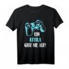 Personalisiertes Gamer T-Shirt mit Spruch 'Ein Attila Gibt Nie Auf!' – Perfektes Geschenk zum Geburtstag für Gamer, Freunde und Sohn