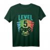 Kinder 5. Geburtstag T-Shirt für Jungen und Mädchen - Level 5 Zocker Geschenk im Retro Vintage Look für Geburtstagsfeiern